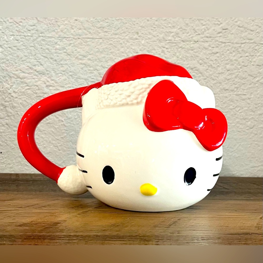 Sanrio Hello Kitty Christmas Santa Hat Mug NWT